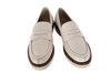 Trendy leather loafers - white view 3