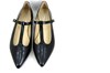 Ballerinas Shoes with Strap and Pointy Nose - black view 3