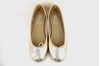 Soft leather ballerinas - champagne view 3