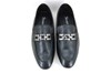Leather Loafers with Chain - black view 3