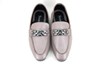 Flat Leather Loafers with Chain Detail - soft lila view 3