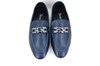 Flat Soft Leather Loafers - blue view 3