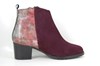 Casual Chic Bordeaux Ankle Boots with Low Heels view 3