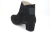 Black Soft Suede Short Boots with Low Heels view 3