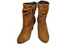 Low boot with creases - brown suede view 3