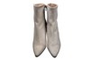 Ankle boots, pointed toe and thick high heel -grey/beige view 3