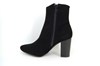 Pointed short boots - black suede view 3