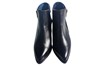 Pointed ankle boots zipper on the outside - black leather view 3