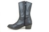 Western Boots with Heel and Zipper - black view 3
