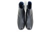 Short Boots with Square Toe Block Heel - black leather view 3