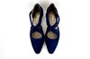 Cross strap shoes low heel - blue view 3