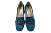 Loafers with Block heel - petrol green view 3