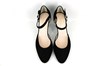 Luxury Black Suede Pumps with Straps view 3