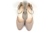 Beige Pumps with Ankle Straps - taupe view 3