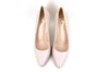 Nude Pink Pumps with High Thicker Heels view 3