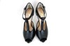 Peeptoe Pumps with Heels and Straps - black view 3