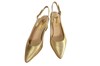 Slingback pumps with trendy heel -gold nubuck view 3