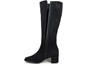 Elegant Knee High Boots Block Heel - black view 3