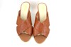 Slippers with Heels - natural brown leather view 3