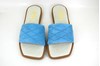 Flat Slippers with Square Nose - baby blue view 3