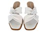 Slipper sandals withe blockheel - white view 3