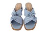 Slipper sandal with blockheel - blue view 3