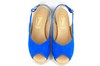 Peeptoe Espadrilles Sandals Wedges - blue view 3