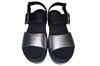 Sandals adjustable straps - black/silver leather view 3