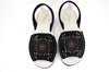 Spanish Glitter Sandals - black view 3