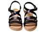 Espadrilles sandals with Wedge Heels and cross straps - black view 3