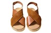 Espadrilles duostrap leather and suede - brown view 3
