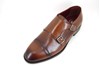 Double Buckle Shoes men's - brown leather view 3