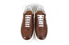 Luxury Leather Lace-up Sneakers - brown view 3