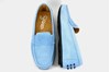 Italian Mocassins Loafers Women - Light blue suede view 4