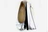 Silver leather ballerinas view 4