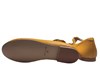 Ballerina with round toe and T-strap - yellow leather view 4