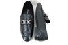 Leather Loafers with Chain - black view 4
