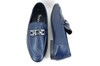 Flat Soft Leather Loafers - blue view 4