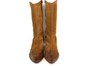 Cowboy Boots with Heel and Zipper - brown suede view 4