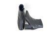 Short Boots with Square Toe Block Heel - black leather view 4