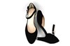 Luxury Black Suede Pumps with Straps view 4