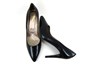 Pointed black leather pumps view 4
