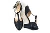 Black leather T-strap shoes view 4