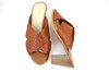 Slippers with Heels - natural brown leather view 4