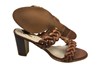 Slippers with Heels - natural brown leather view 4