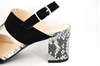 Animal Print Sandals with heel - black view 4