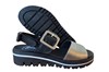 Sandals adjustable straps - black/silver leather view 4