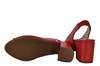 Peeptoe Slingback with blockheel -red leather view 4