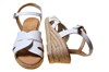 Espadrilles Sandals with Wedge Heels - White view 4
