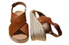 Espadrilles duostrap leather and suede - brown view 4